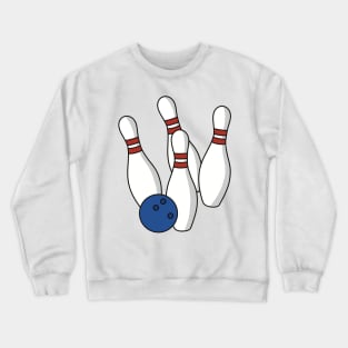 Bowling Ball and Pins Crewneck Sweatshirt